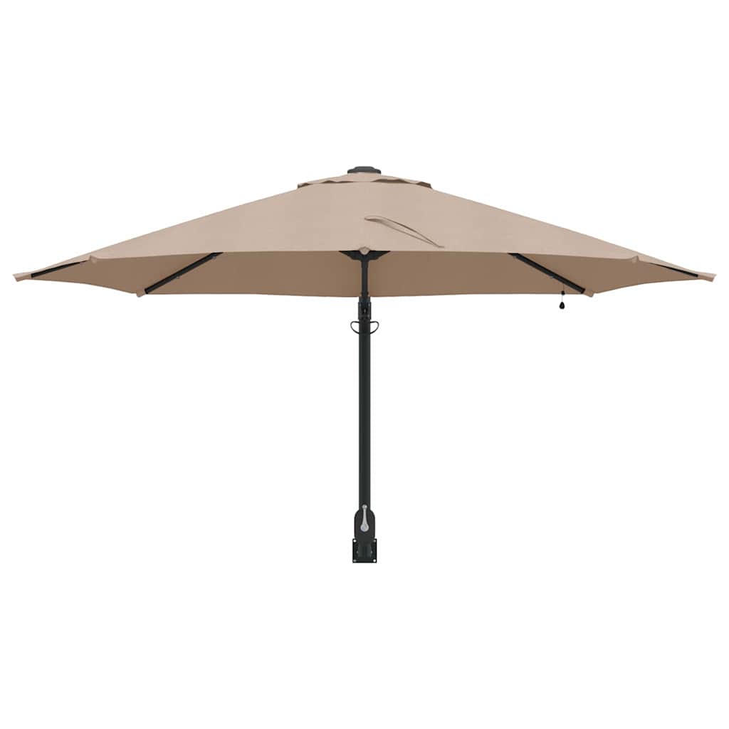 Garden Parasol Manual Taupe and Black 248 x 248 x 148 cm
