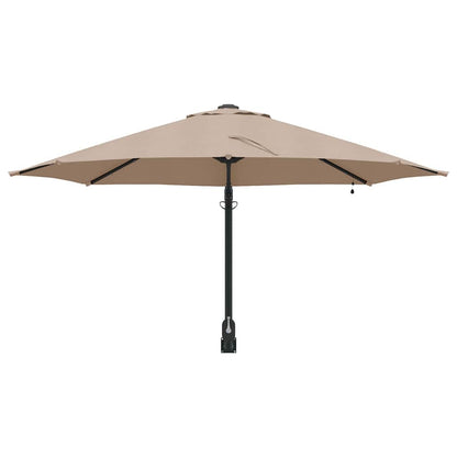 Garden Parasol Manual Taupe and Black 248 x 248 x 148 cm