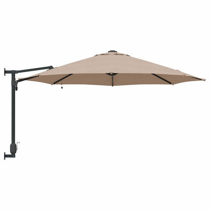 Garden Parasol Manual Taupe and Black 248 x 248 x 148 cm