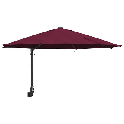 Garden Parasol Manual Red and Black 248 x 248 x 148 cm