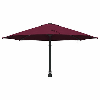 Garden Parasol Manual Red and Black 248 x 248 x 148 cm