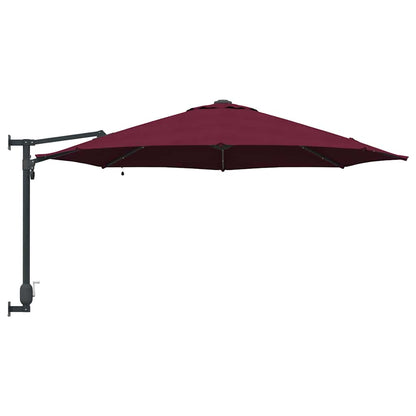 Garden Parasol Manual Red and Black 248 x 248 x 148 cm