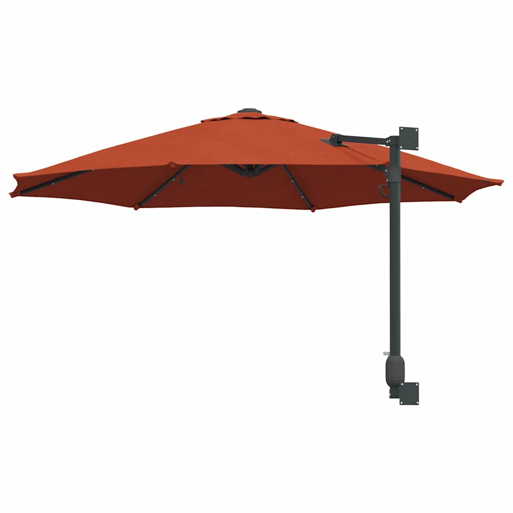 Garden Parasol Manual Red and Black 248 x 248 x 148 cm