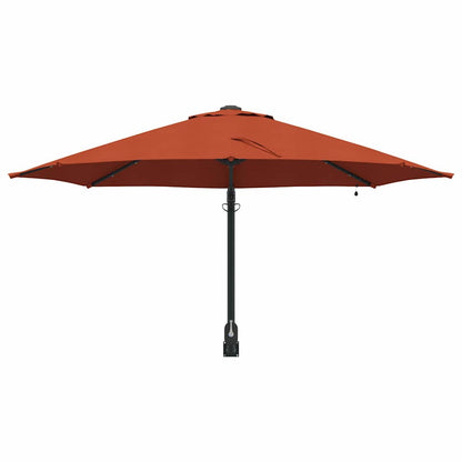 Garden Parasol Manual Red and Black 248 x 248 x 148 cm