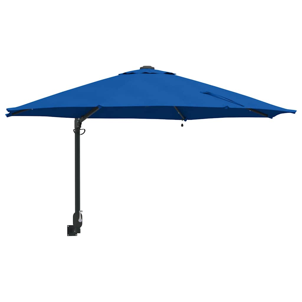 Garden Parasol Manual Blue and Black 248 x 248 x 148 cm