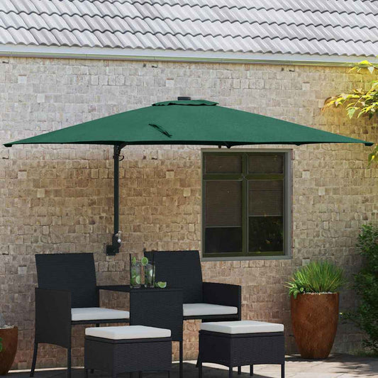 Garden Parasol Green 248.5 x 247.5 x 160 cm Fabric