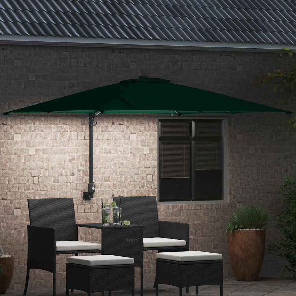 Garden Parasol Green 248.5 x 247.5 x 160 cm Fabric