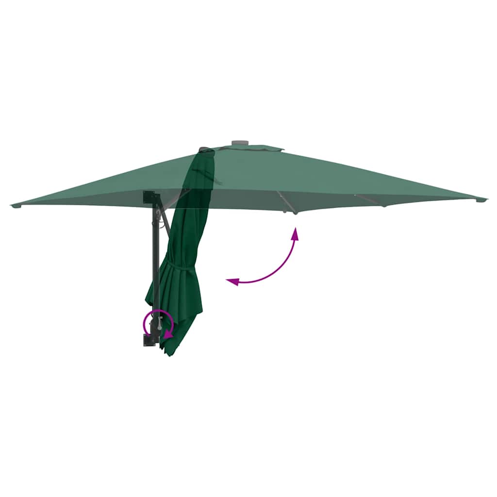 Garden Parasol Green 248.5 x 247.5 x 160 cm Fabric