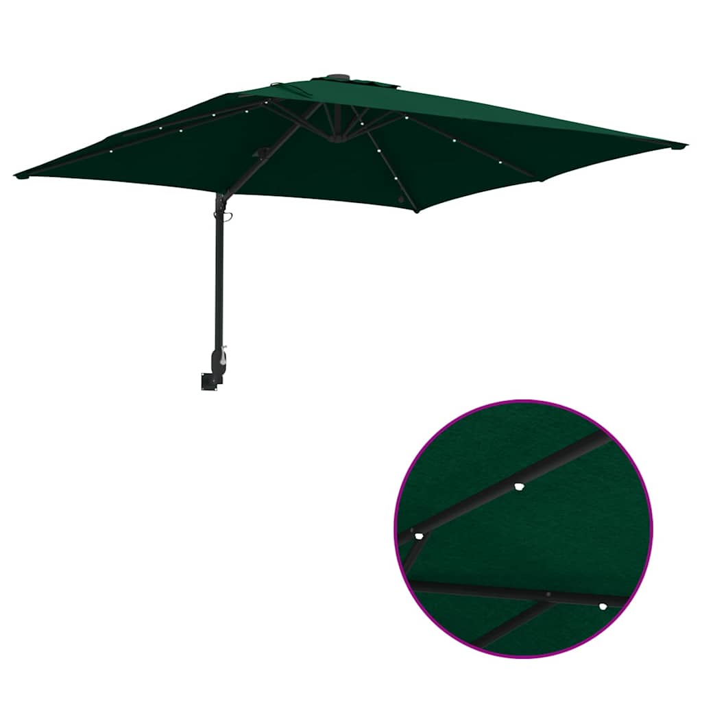 Garden Parasol Green 248.5 x 247.5 x 160 cm Fabric