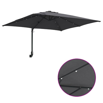 Garden Parasol Anthracite 248.5 x 247.5 x 160 cm Fabric