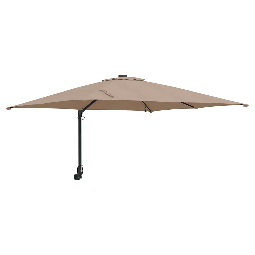 Garden Parasol Taupe 248.5 x 247.5 x 160 cm Fabric