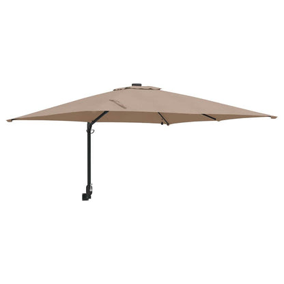 Garden Parasol Taupe 248.5 x 247.5 x 160 cm Fabric