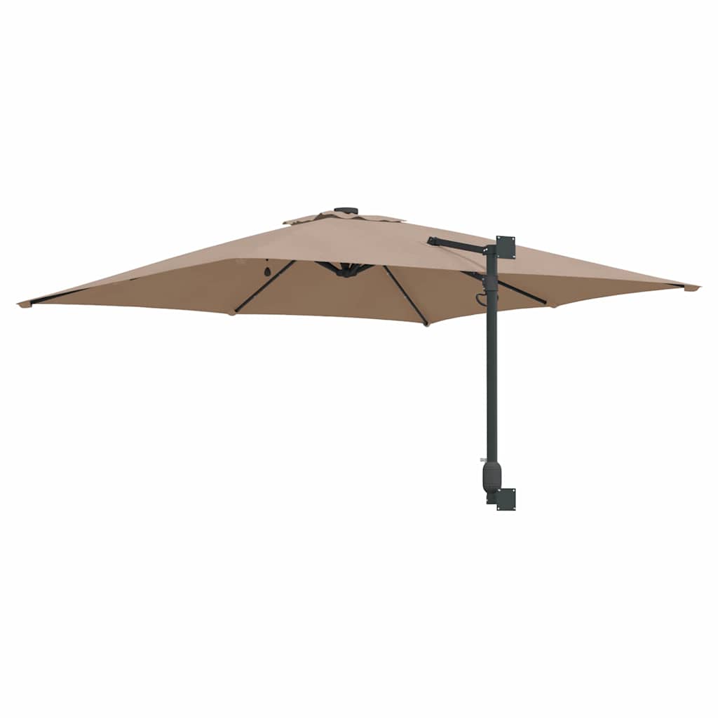 Garden Parasol Taupe 248.5 x 247.5 x 160 cm Fabric