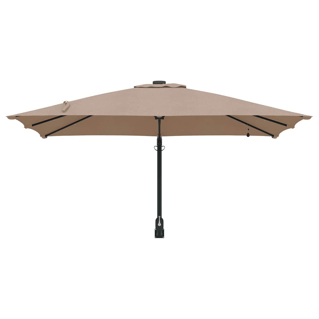 Garden Parasol Taupe 248.5 x 247.5 x 160 cm Fabric