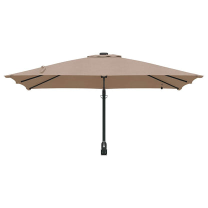 Garden Parasol Taupe 248.5 x 247.5 x 160 cm Fabric