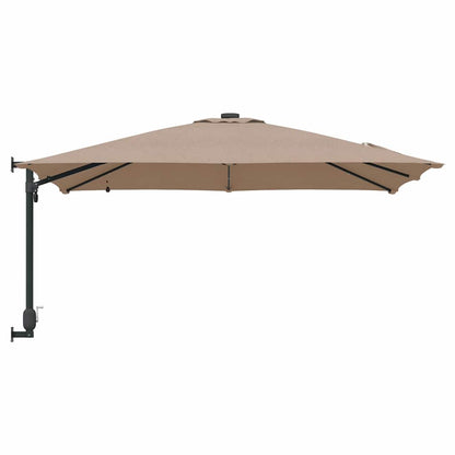 Garden Parasol Taupe 248.5 x 247.5 x 160 cm Fabric