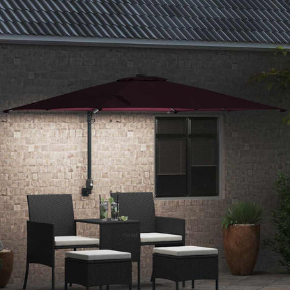 Garden Parasol Bordeaux red 248.5 x 247.5 x 160 cm Fabric