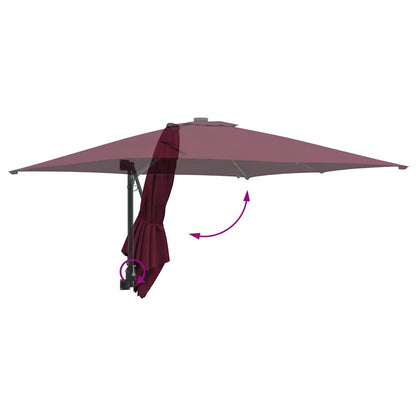 Garden Parasol Bordeaux red 248.5 x 247.5 x 160 cm Fabric