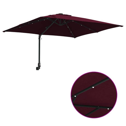 Garden Parasol Bordeaux red 248.5 x 247.5 x 160 cm Fabric