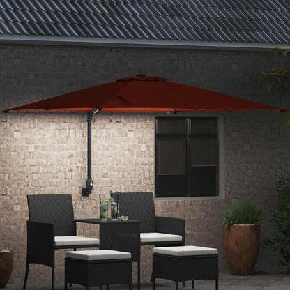Garden Parasol Terracotta 248.5 x 247.5 x 160 cm Fabric