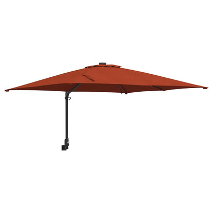 Garden Parasol Terracotta 248.5 x 247.5 x 160 cm Fabric