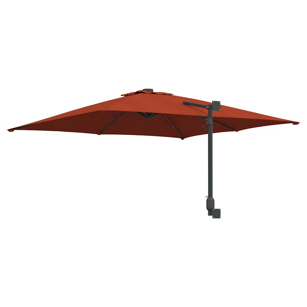 Garden Parasol Terracotta 248.5 x 247.5 x 160 cm Fabric