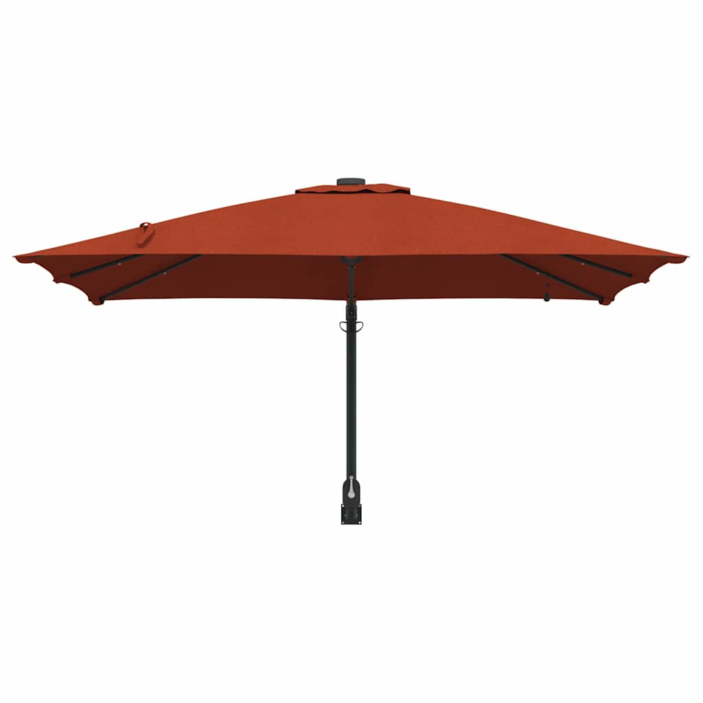 Garden Parasol Terracotta 248.5 x 247.5 x 160 cm Fabric