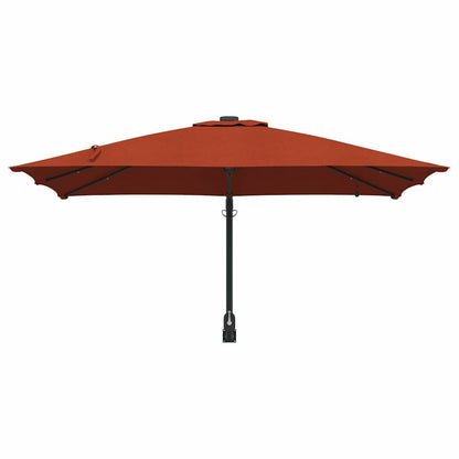 Garden Parasol Terracotta 248.5 x 247.5 x 160 cm Fabric