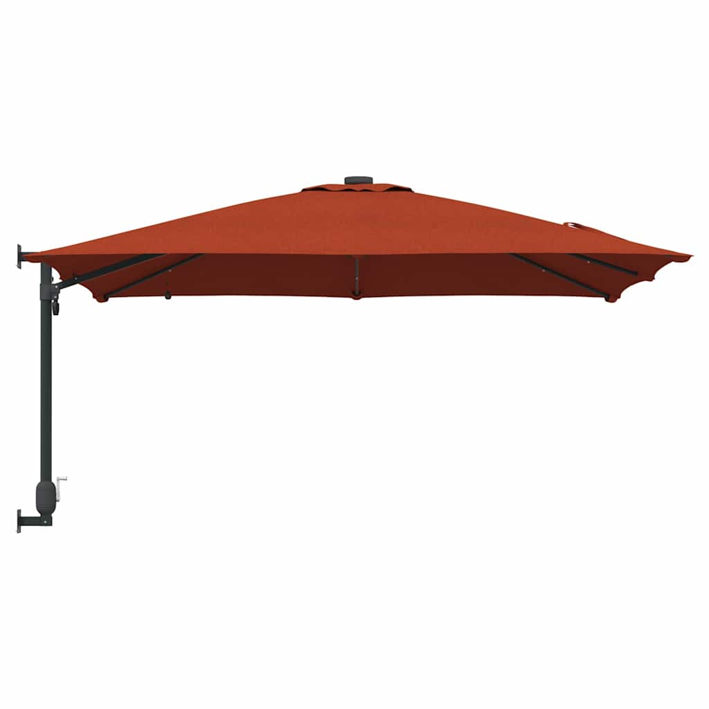 Garden Parasol Terracotta 248.5 x 247.5 x 160 cm Fabric