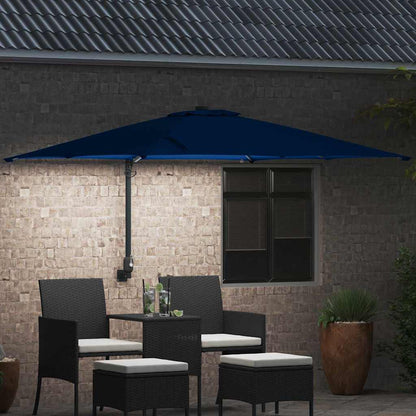 Garden Parasol Azurblau 248.5 x 247.5 x 160 cm Fabric