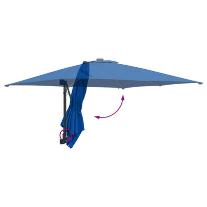 Garden Parasol Azurblau 248.5 x 247.5 x 160 cm Fabric