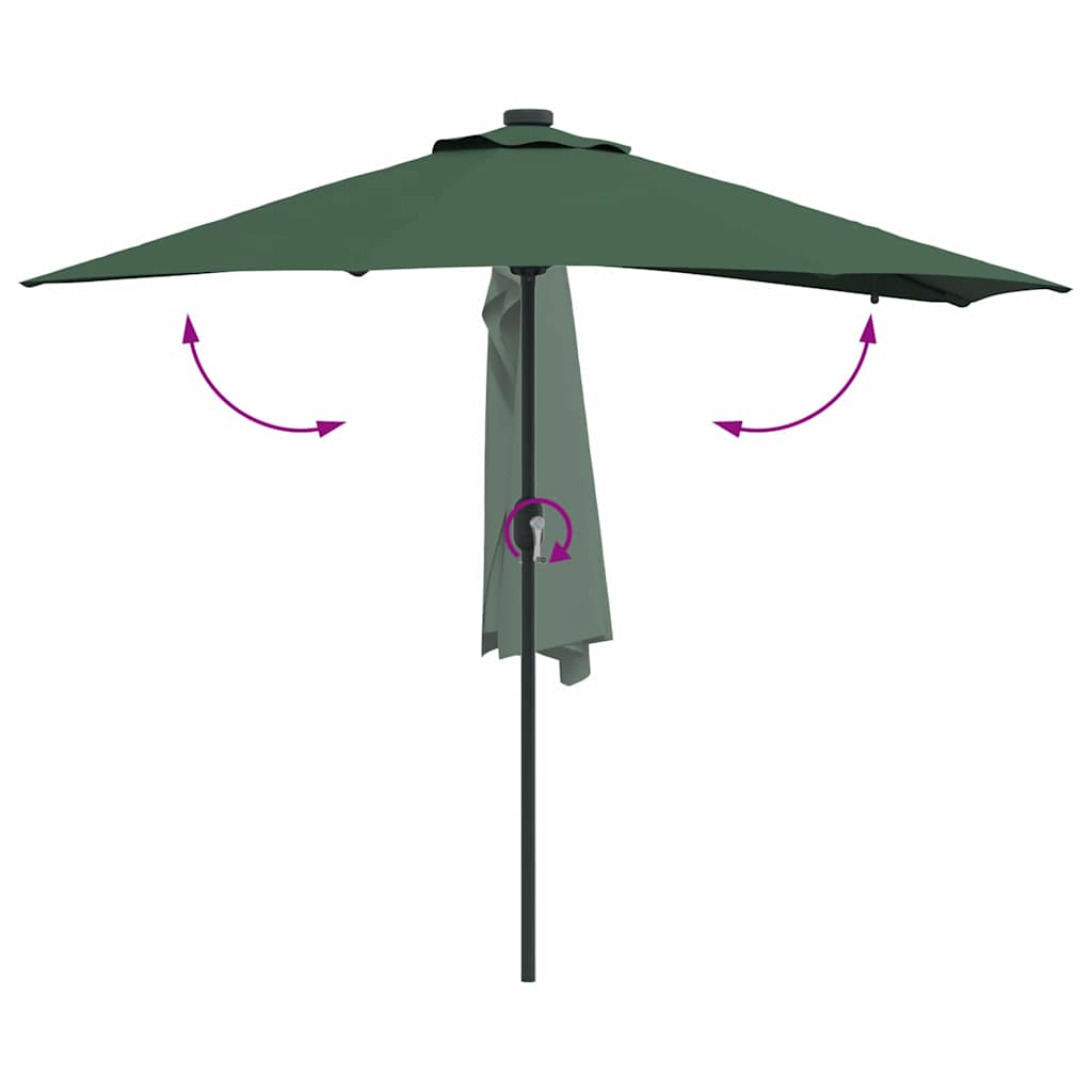 Garden Parasol Green 294 x 150 x 223 cm Fabric