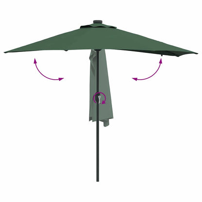 Garden Parasol Green 294 x 150 x 223 cm Fabric