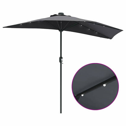 Garden Parasol Anthracite 294 x 150 x 223 cm Fabric