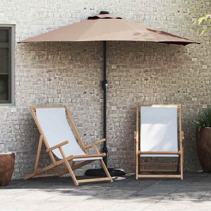 Garden Parasol Taupe 294 x 150 x 223 cm Fabric