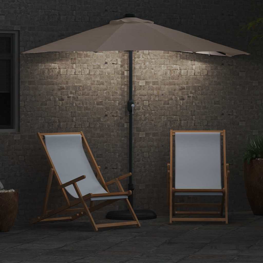 Garden Parasol Taupe 294 x 150 x 223 cm Fabric