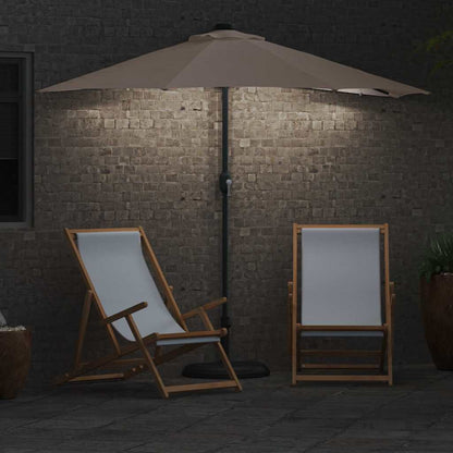Garden Parasol Taupe 294 x 150 x 223 cm Fabric