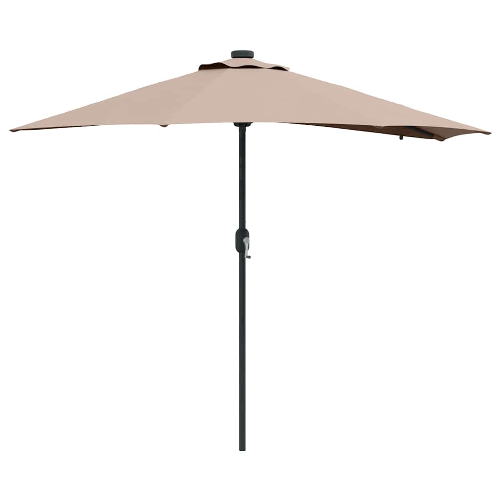 Garden Parasol Taupe 294 x 150 x 223 cm Fabric