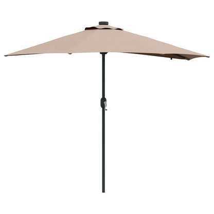 Garden Parasol Taupe 294 x 150 x 223 cm Fabric