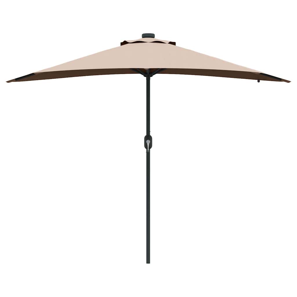 Garden Parasol Taupe 294 x 150 x 223 cm Fabric