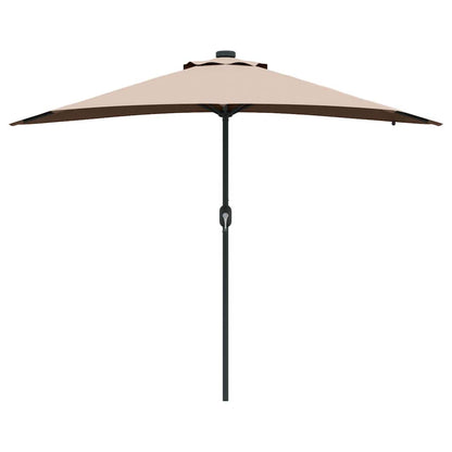 Garden Parasol Taupe 294 x 150 x 223 cm Fabric