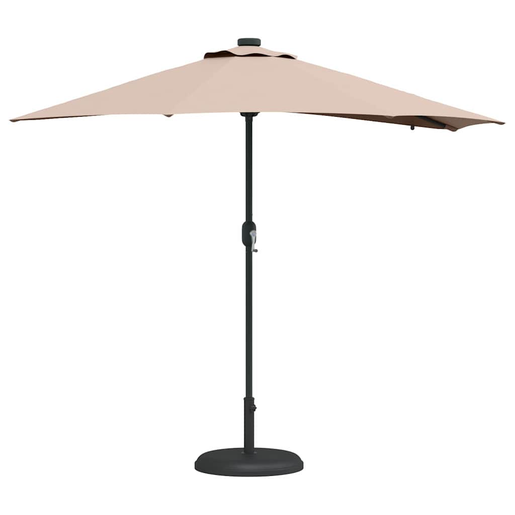Garden Parasol Taupe 294 x 150 x 223 cm Fabric