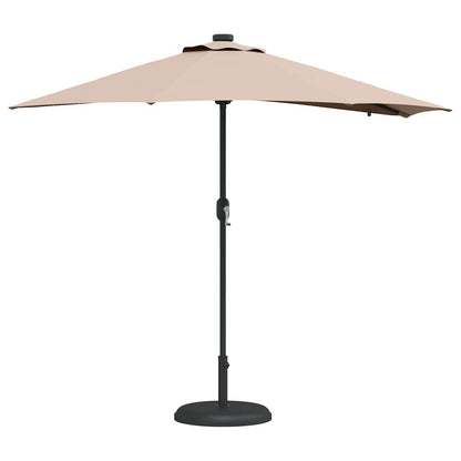 Garden Parasol Taupe 294 x 150 x 223 cm Fabric