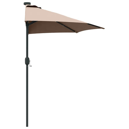 Garden Parasol Taupe 294 x 150 x 223 cm Fabric