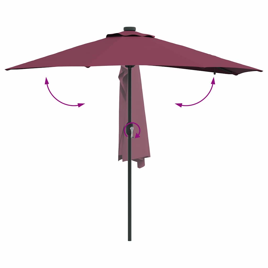 Garden Parasol Bordeaux red 294 x 150 x 223 cm Fabric