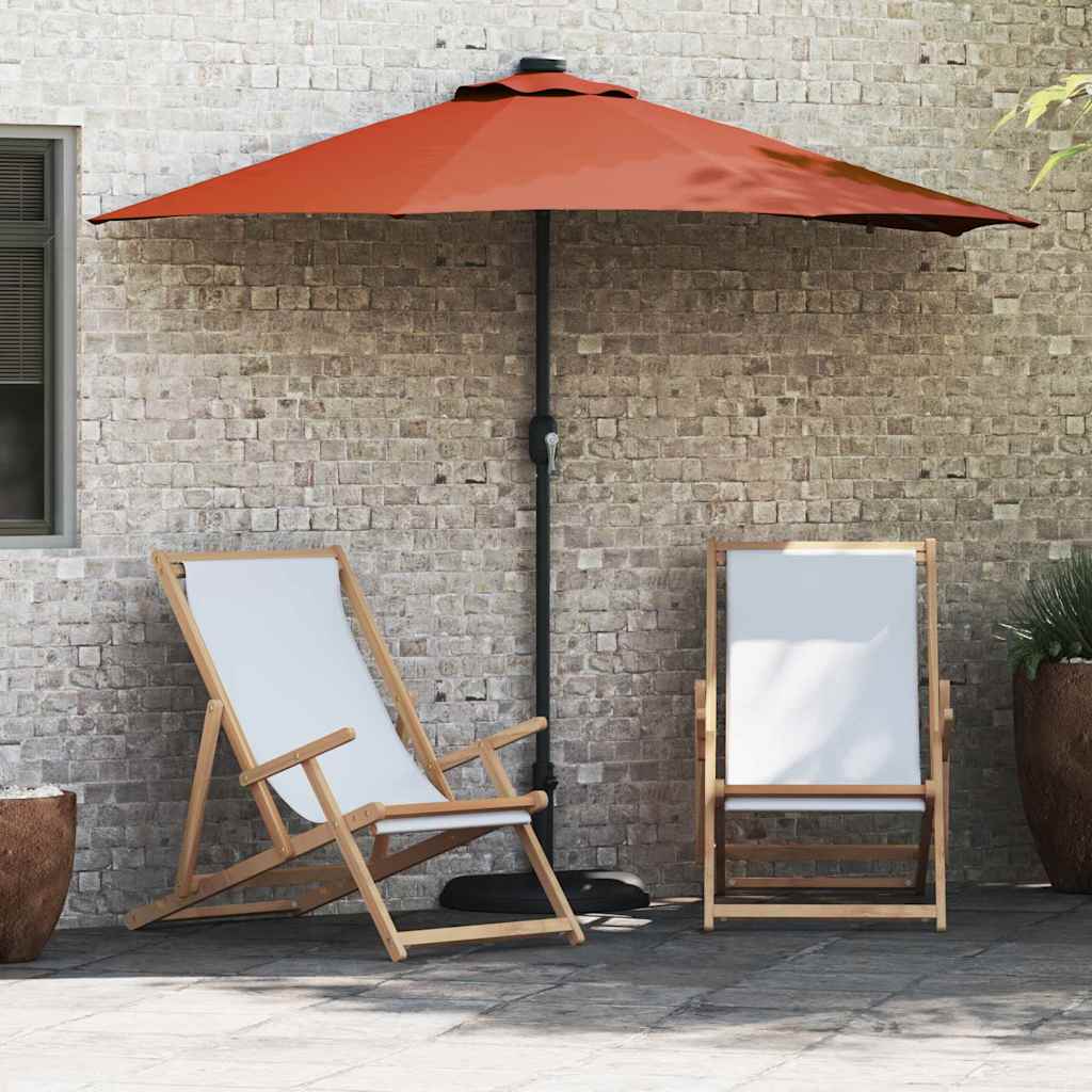 Garden Parasol Terracotta 294 x 150 x 223 cm Fabric