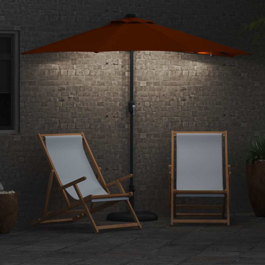 Garden Parasol Terracotta 294 x 150 x 223 cm Fabric
