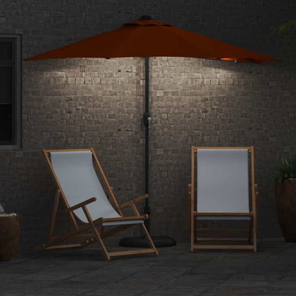 Garden Parasol Terracotta 294 x 150 x 223 cm Fabric