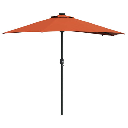 Garden Parasol Terracotta 294 x 150 x 223 cm Fabric