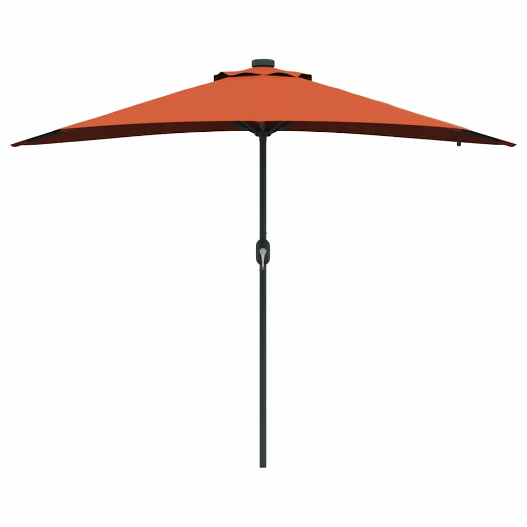 Garden Parasol Terracotta 294 x 150 x 223 cm Fabric